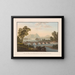 Vue du pont de Baveno et de l'Isola Madre - Gabriel Lory le Jeune — framed artwork on a wall