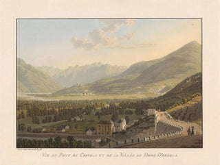 Vue du pont de Crevola et de la vallée de Domo Dossola - Gabriel Lory le Jeune — artwork view