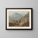 View of the Simplon Village - Gabriel Lory the Younger — framed artwork on a wall