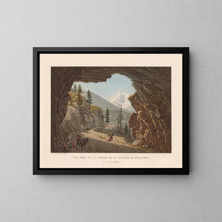 View of the exit from the Schalbet gallery on the Italian side - Gabriel Lory the Younger — framed artwork on a wall