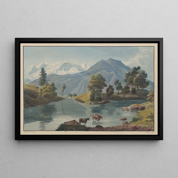 Lac de Chède - Gabriel Lory l'Ancien — framed artwork on a wall