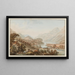 Exit of the Aar from Lake Brienz - Gabriel Lory the Elder — framed artwork on a wall