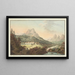 Vue de l'Abbaye d'Einsiedeln et de ses environs dans le canton de Schwytz - Gabriel Lory l'Ancien — framed artwork on a wall