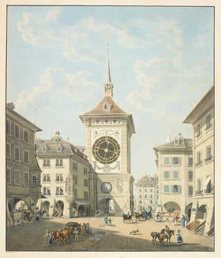 Vue de la tour de la Grande Horloge à Berne - Gabriel Lory L'ancien — artwork view