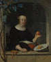 A woman sitting at a window - Gabriel Metsu — artwork view