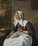 Girl peeling apples - Gabriel Metsu — artwork view