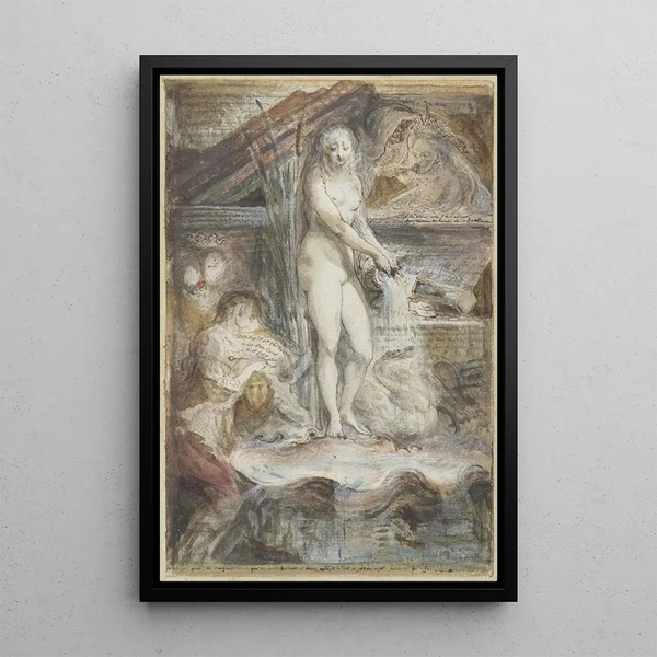 Allégorie sur la mort de Voltaire - Gabriel de Saint-Aubin — framed artwork on a wall