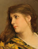 La tête d'une fille tournée vers la gauche - Gabriel von Max — artwork view