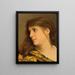 La tête d'une fille tournée vers la gauche - Gabriel von Max — framed artwork on a wall