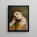 Portrait of a Young Girl - Gabriel von Max — framed artwork on a wall