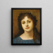 Girl with Vines in Hair - Gabriel von Max — framed artwork on a wall