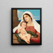 Virgin and Child in an open landscape - Gabriel von Max — framed artwork on a wall