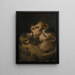 Les Trois Singes - Gabriel von Max — framed artwork on a wall