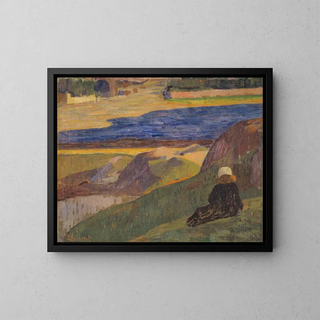 Landscape Painting of Brittany - Gad Frederik Clement — framed artwork on a wall