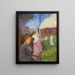 Decorative painting La Vision de Saint François avec les Trois Vierges Blanches - Gad Frederik Clement — framed artwork on a wall