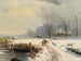 a wood gatherer in a winter landscape - Gaetano Fasanotti — artwork view
