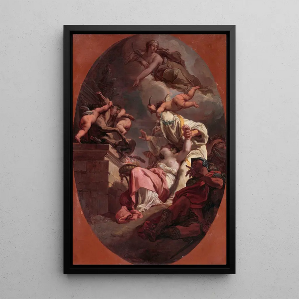 The Sacrifice of Iphigenia - Gaetano Gandolfi — framed artwork on a wall