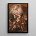 Venus commanding weapons for Aeneas at Vulcan's forge - Gaetano Gandolfi — framed artwork on a wall