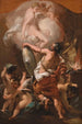 Venus commanding weapons for Aeneas at Vulcan's forge - Gaetano Gandolfi — artwork view