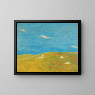 Prairie - Gaetano Previati — framed artwork on a wall