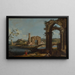Italian scene with ruins - Gaetano Vetturali — framed artwork on a wall