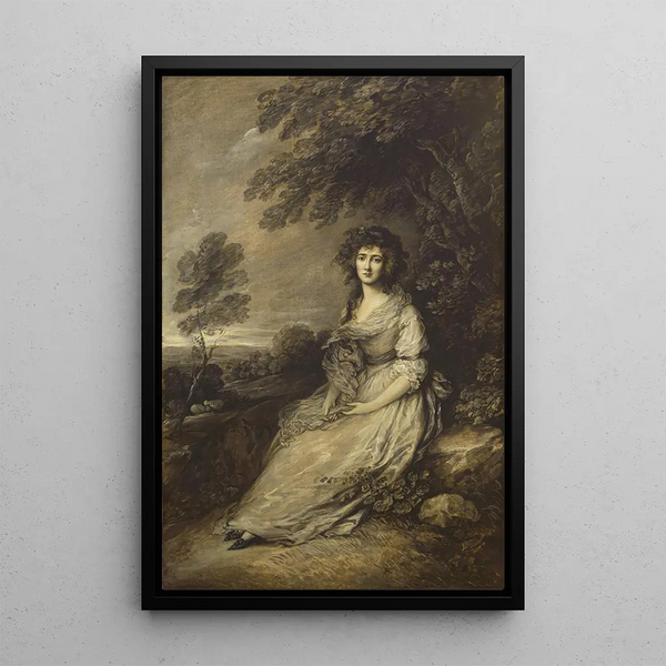 Madame Richard Brinsley Sheridan - Gainsborough Dupont — framed artwork on a wall