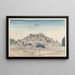View of Parbati, a hill near Poona occupied by temples where the Peshwa frequently goes to pray - Gangaram Chintaman Tambat — framed artwork on a wall