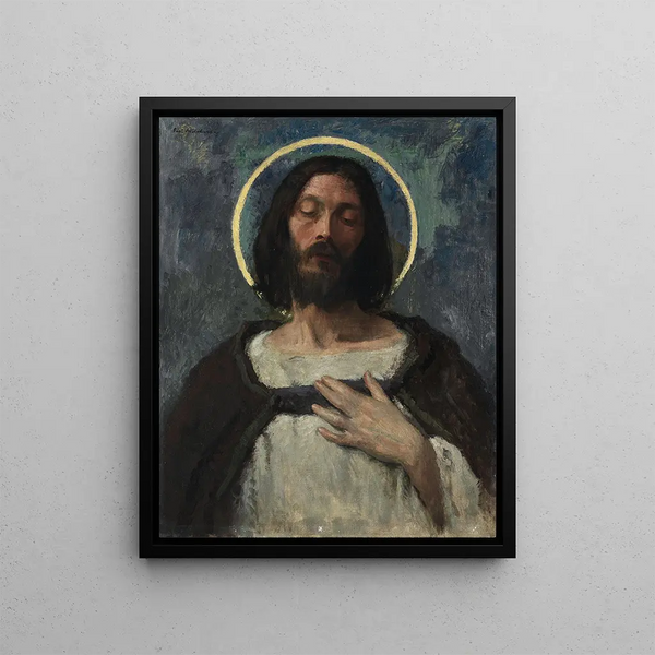 Christ Painting - Gari Melchers — framed artwork on a wall