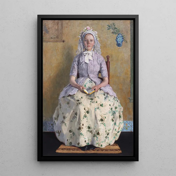 La Communiante - Gari Melchers — framed artwork on a wall