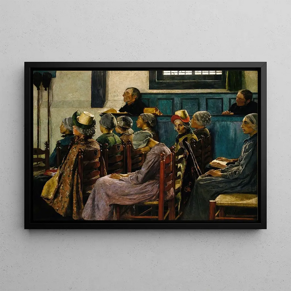 The Sermon - Gari Melchers — framed artwork on a wall