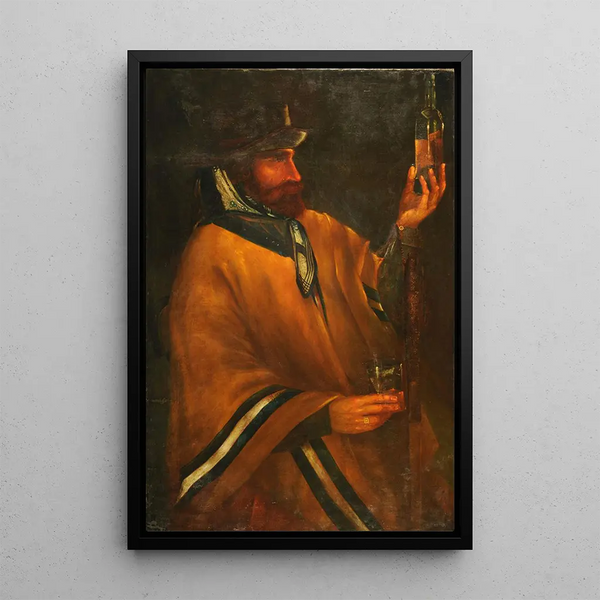 Gaucho with gin - Gaspar Palacio — framed artwork on a wall