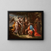 Abraham and the Angels - Gaspare Diziani — framed artwork on a wall