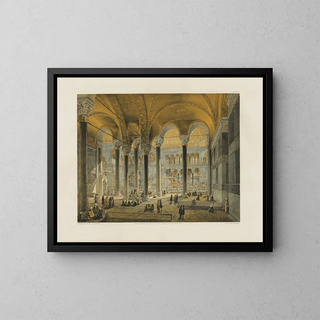 Sainte-Sophie in Constantinople, recently restored by order of His Majesty Sultan Abdul-Medjid n°6 - Gaspare Fossati — framed artwork on a wall