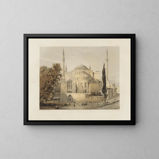 Sainte Sophie à Constantinople, récemment restaurée sur ordre de Sa Majesté le sultan Abdul Medjid n°18 - Gaspare Fossati — framed artwork on a wall