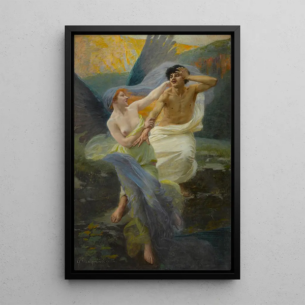 Angel of Mercy - Gaston Charpentier-Bosio — framed artwork on a wall