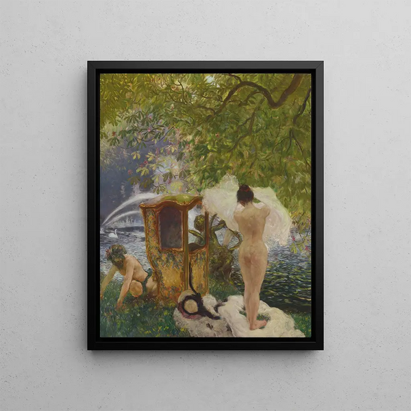 The Bath - Gaston La Touche — framed artwork on a wall