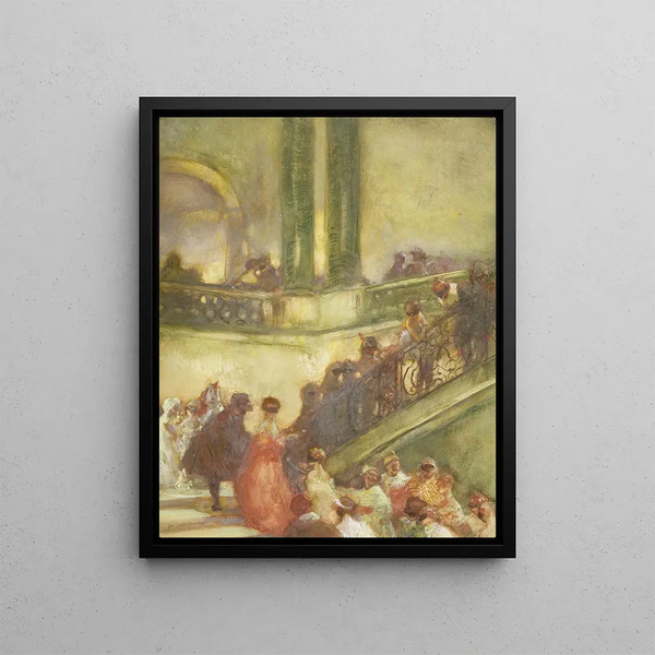 Masked Ball Painting - Gaston La Touche — framed artwork on a wall