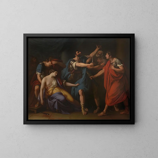 La Mort de Lucrèce - Gavin Hamilton — framed artwork on a wall