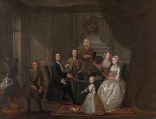 Portrait of a group probably of the Raikes family - Gawen Hamilton — artwork view