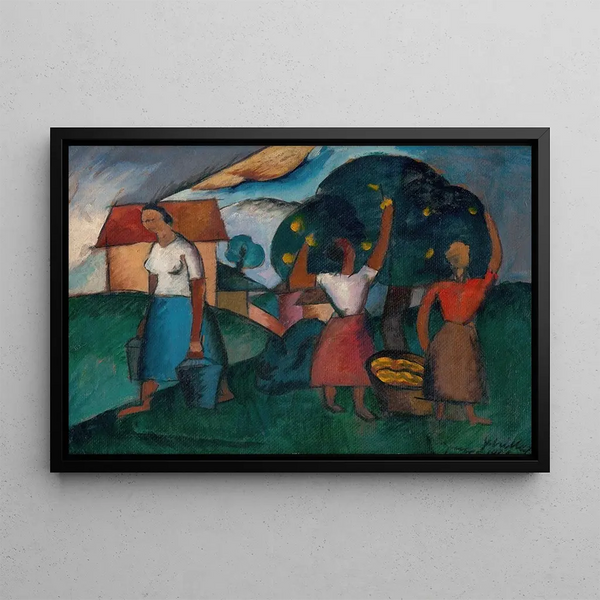 Oberaka Painting - Gejza Schiller — framed artwork on a wall