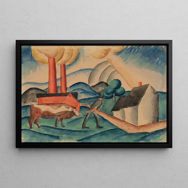 Z painting pae - Gejza Schiller — framed artwork on a wall
