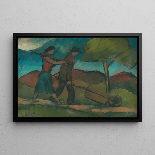 the work - Gejza Schiller — framed artwork on a wall