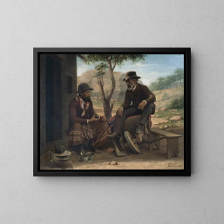 Scene of Manners - Genaro Pérez — framed artwork on a wall
