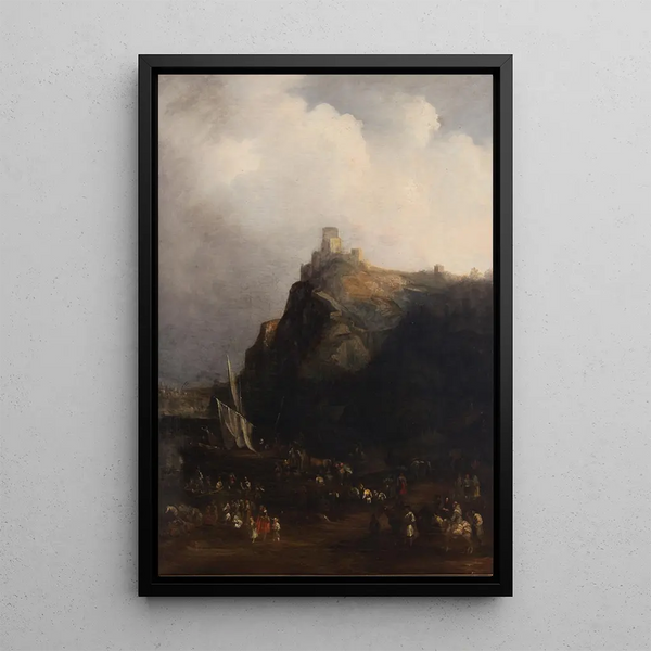 The Château de Gaucin - Genaro Pérez Villaamil — framed artwork on a wall