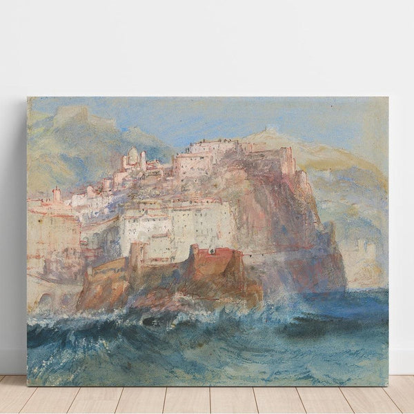 Genoa painting, sea view, looking towards the Santa Maria Assunta church of Carignano - Joseph Mallord William Turner