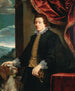 Portrait of a gentleman with his dog - Genoese School — artwork view