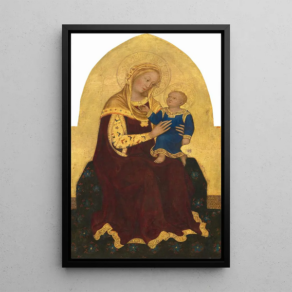 Virgin and Child in Majesty - Gentile da Fabriano — framed artwork on a wall