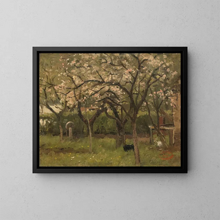 Tree in Bloom in an Orchard - Geo Poggenbeek — framed artwork on a wall