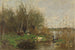 Ducks near a duck shelter on a ditch - Geo Poggenbeek — artwork view