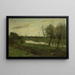 Landscape Painting with a Canal - Geo Poggenbeek — framed artwork on a wall